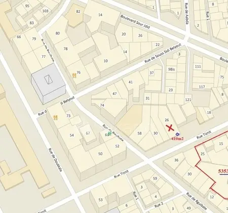 Terrain à vendre 5353m2, titré, à côté de Marina de Casablanca, de la Mosquée Hassan II