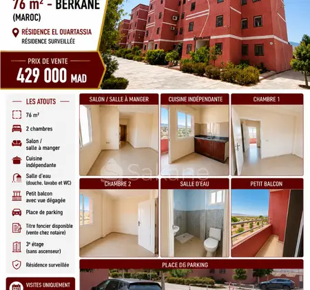 À vendre – Appartement de 76 m2 à Berkane