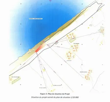 Terrain titré d'exception en bord de mer Cap Beddouza pour Projet touristique